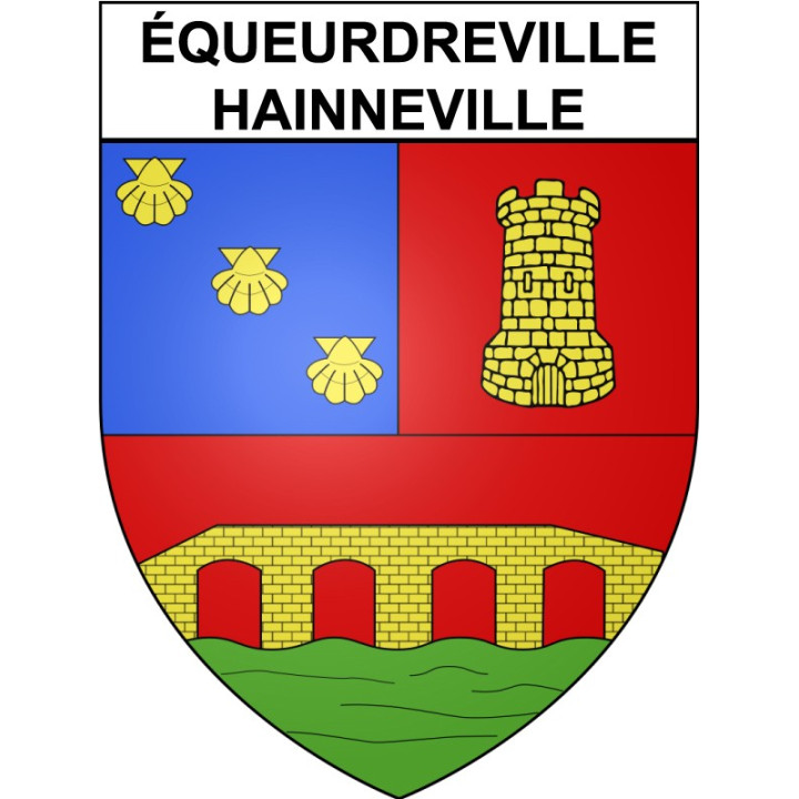 équeurdreville-Hainneville 50 ville Stickers blason autocollant adhésif