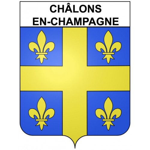 Châlons-en-Champagne 51 ville Stickers blason autocollant adhésif