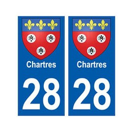 28 Chartres blason stickers ville