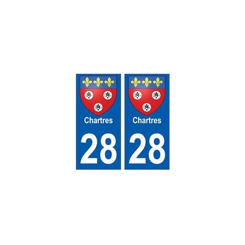 28 Chartres blason stickers ville