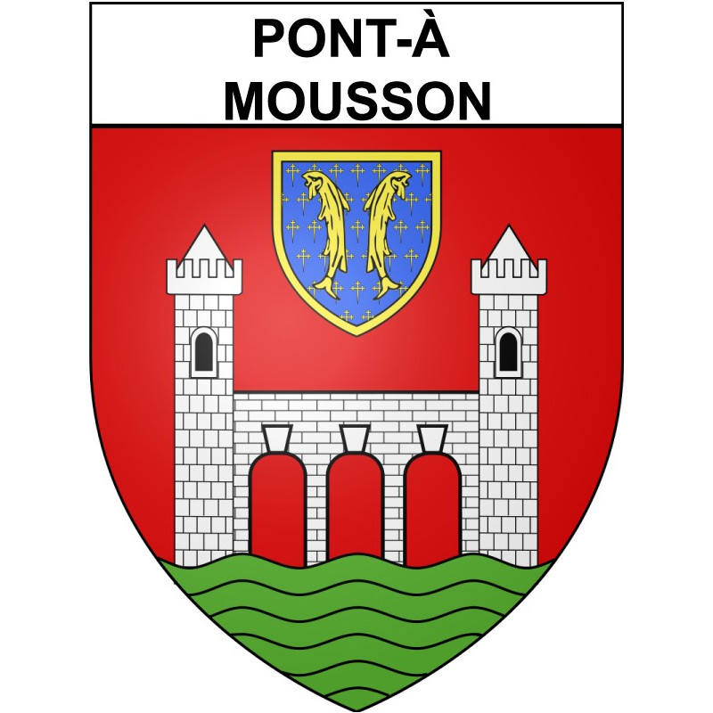 Pont-à -Mousson 54 ville Stickers blason autocollant adhésif