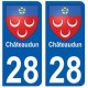 28 Châteaudun blason stickers ville