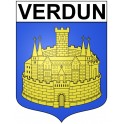 Pegatinas escudo de armas de Verdun adhesivo de la etiqueta engomada