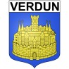 Pegatinas escudo de armas de Verdun adhesivo de la etiqueta engomada