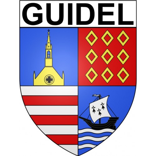 Guidel 56 ville Stickers blason autocollant adhésif
