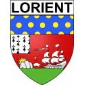 Pegatinas escudo de armas de Lorient adhesivo de la etiqueta engomada