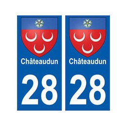 28 Châteaudun blason stickers ville