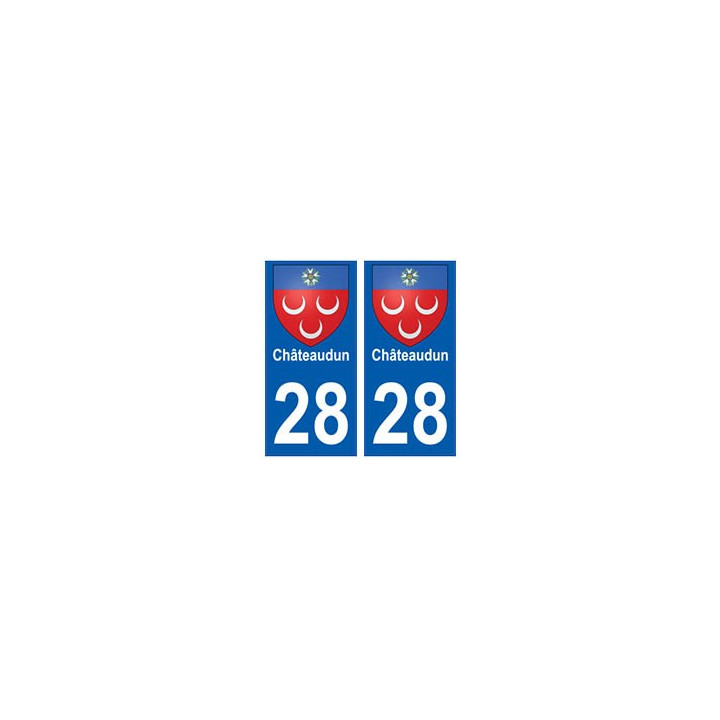 28 Châteaudun blason stickers ville