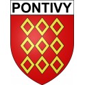 Pegatinas escudo de armas de Pontivy adhesivo de la etiqueta engomada