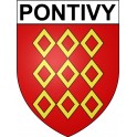 Pontivy 56 ville Stickers blason autocollant adhésif