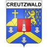 Creutzwald 57 ville Stickers blason autocollant adhésif