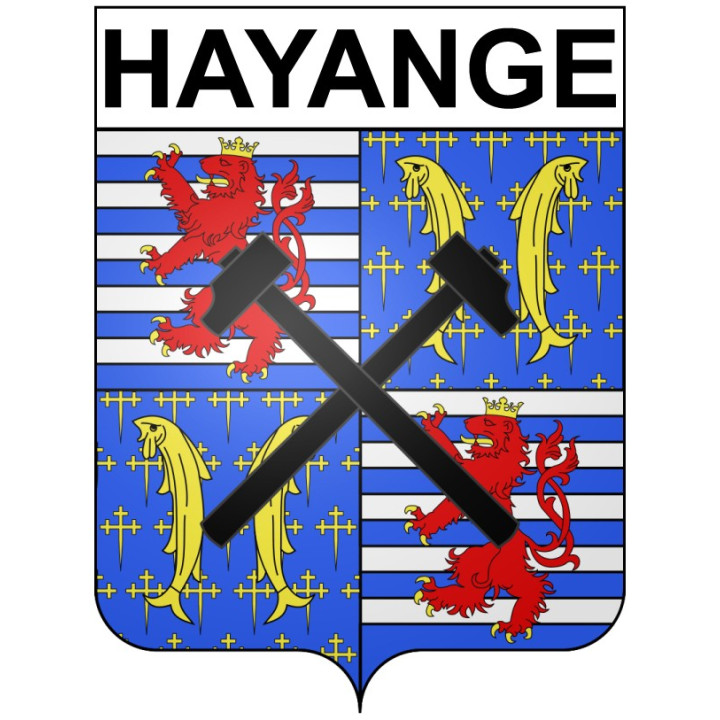 Pegatinas escudo de armas de Amnéville adhesivo de la etiqueta engomada