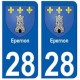 28 Epernon blason stickers ville