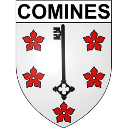 Comines 59 ville Stickers blason autocollant adhésif