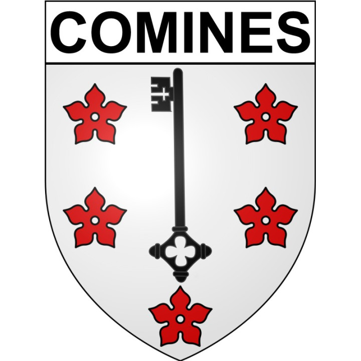 Comines 59 ville Stickers blason autocollant adhésif