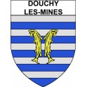 Douchy-les-Mines 59 ville Stickers blason autocollant adhésif