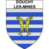 Douchy-les-Mines 59 ville Stickers blason autocollant adhésif