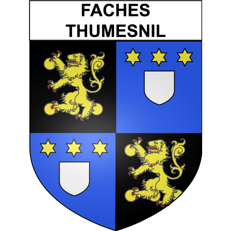 Faches-Thumesnil 59 ville Stickers blason autocollant adhésif