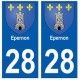 28 Epernon blason stickers ville