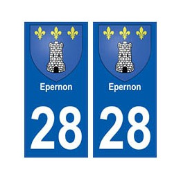 28 Epernon blason stickers ville