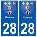 28 Epernon blason stickers ville