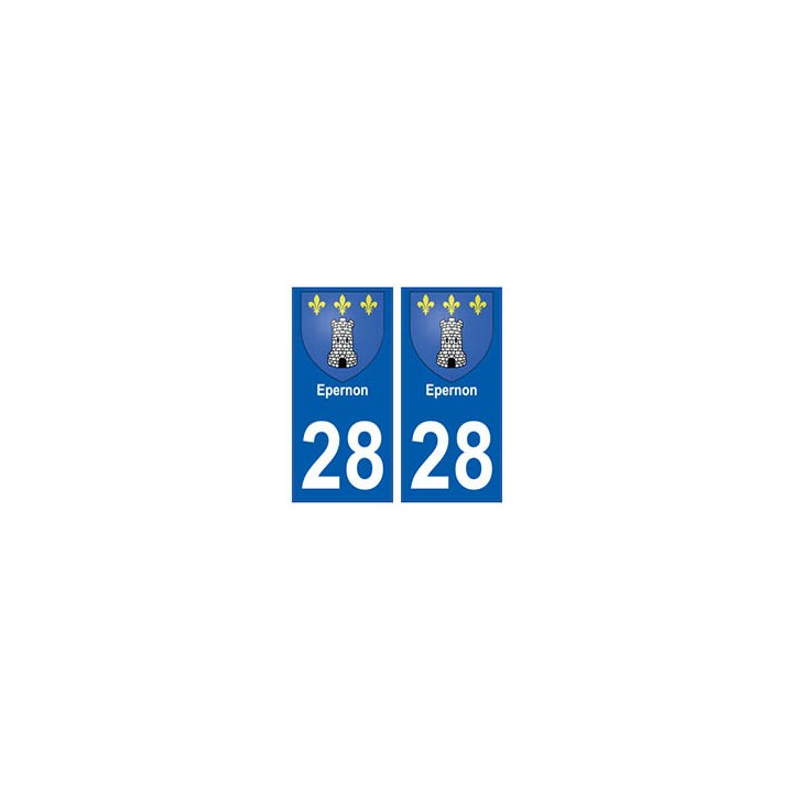 28 Epernon blason stickers ville