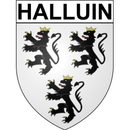 Halluin 59 ville Stickers blason autocollant adhésif