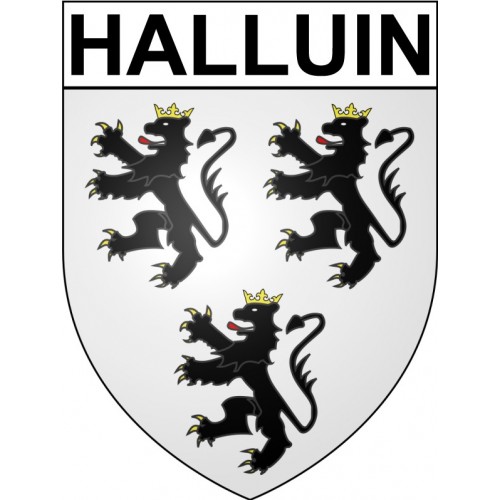 Halluin 59 ville Stickers blason autocollant adhésif