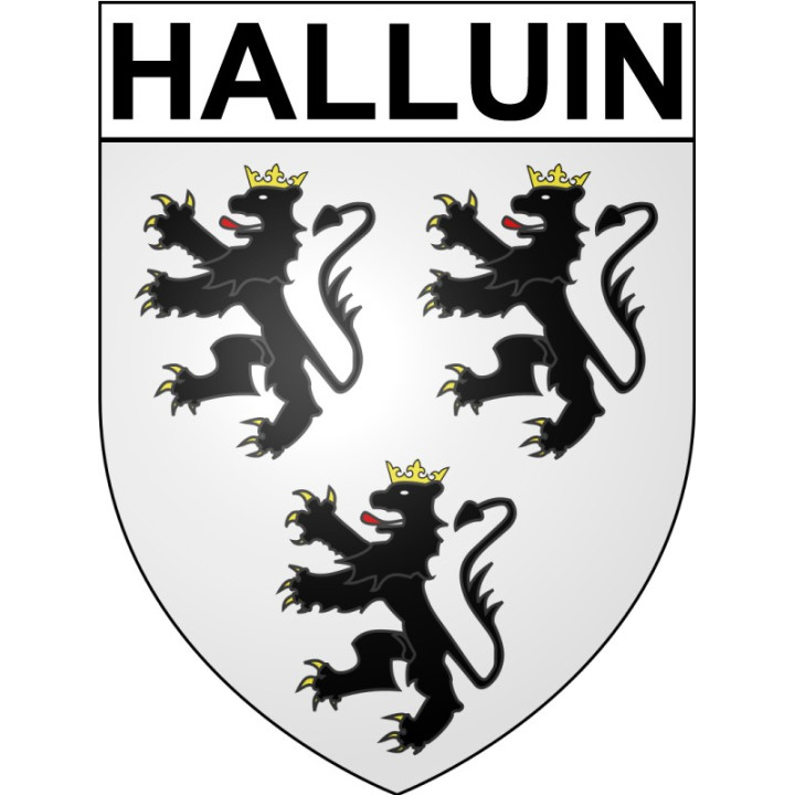 Halluin 59 ville Stickers blason autocollant adhésif