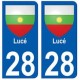 28 Lucé blason stickers ville