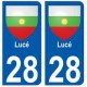 28 Lucé blason stickers ville