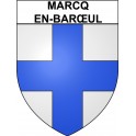 Pegatinas escudo de armas de Bazas adhesivo de la etiqueta engomada