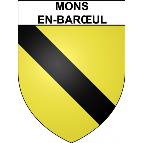 Mons-en-Barœul 59 ville Stickers blason autocollant adhésif