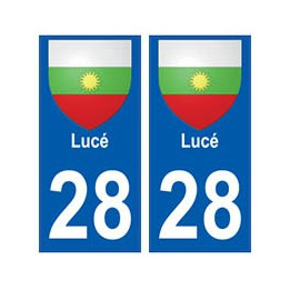 28 Lucé blason stickers ville