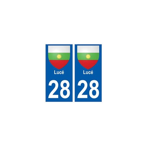 28 Lucé blason stickers ville