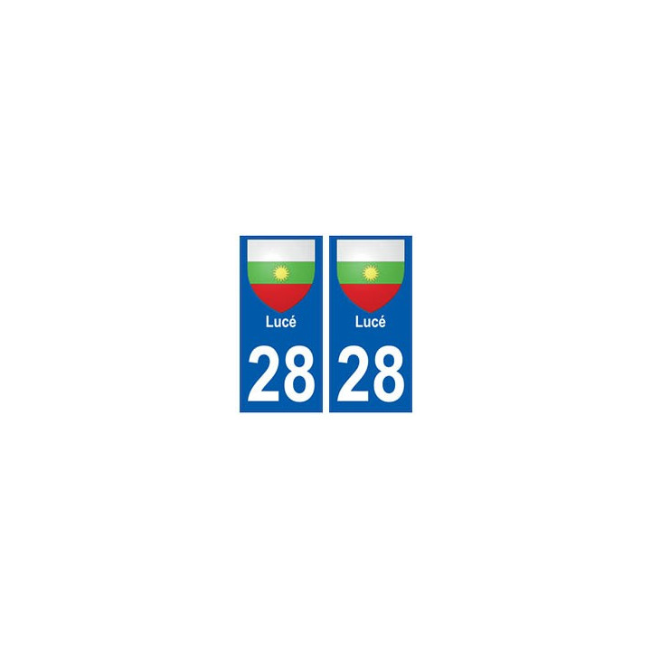 28 Lucé blason stickers ville