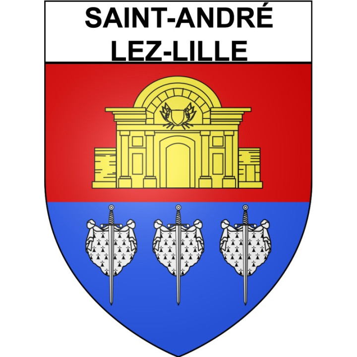 Saint-André-lez-Lille 59 ville Stickers blason autocollant adhésif