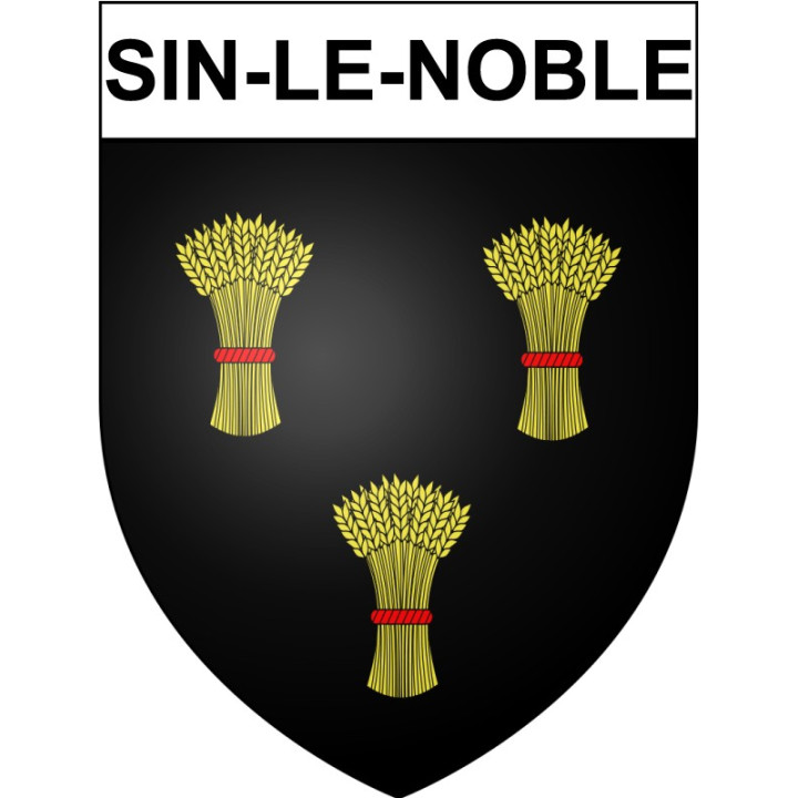 Sin-le-Noble 59 ville Stickers blason autocollant adhésif