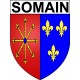 Somain 59 ville Stickers blason autocollant adhésif