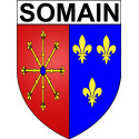 Stickers coat of arms Bazas adhesive sticker