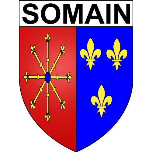 Somain 59 ville Stickers blason autocollant adhésif