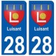 28 Luisant blason stickers ville