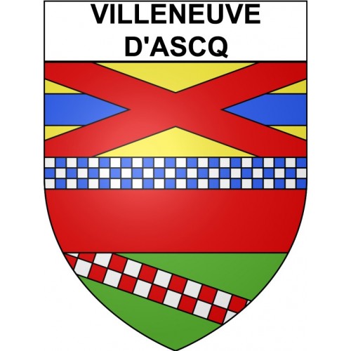 Villeneuve-d'Ascq 59 ville Stickers blason autocollant adhésif