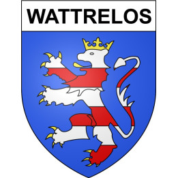 Wattrelos 59 ville Stickers blason autocollant adhésif