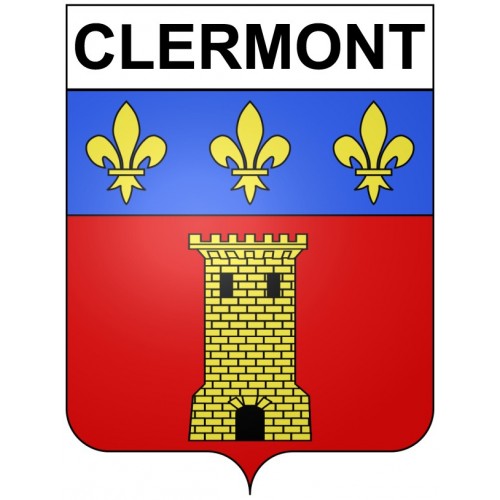 Clermont 60 ville Stickers blason autocollant adhésif