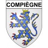 Pegatinas escudo de armas de Compiègne adhesivo de la etiqueta engomada