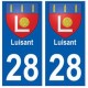 28 Luisant blason stickers ville