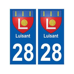 28 Luisant blason stickers ville