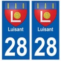 28 Luisant blason stickers ville