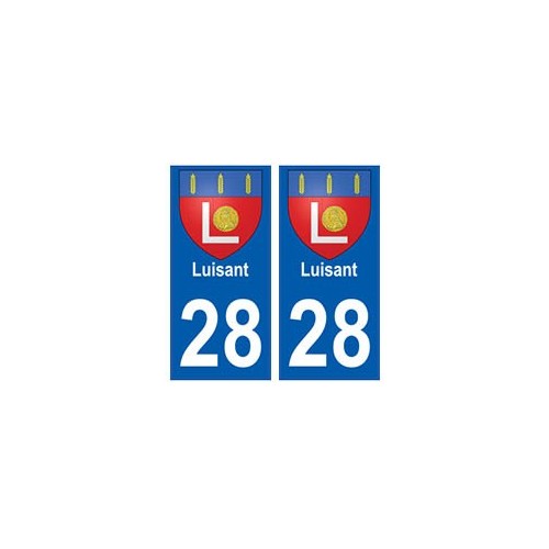28 Luisant blason stickers ville